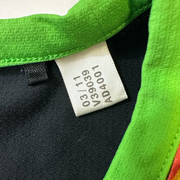 Adidas Adizero Short Sleeve Shirt Men's Sz L Black Neon Comfort Performance - Picture 9 of 15